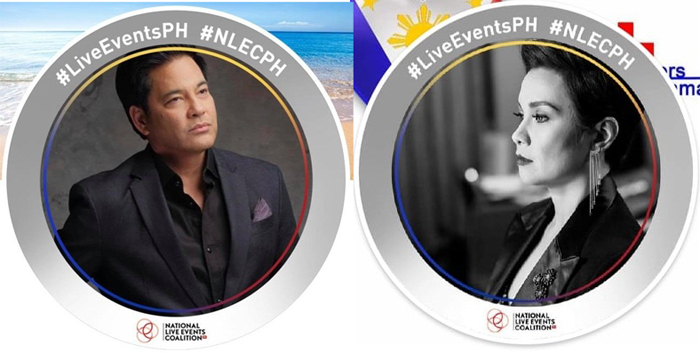 Singers Lea Salonga and Martin Nievera